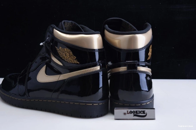 HYPE 555088-032 AIR BLACK METALLIC GOLD HIGH 1 (2020) JORDAN RETRO 0702